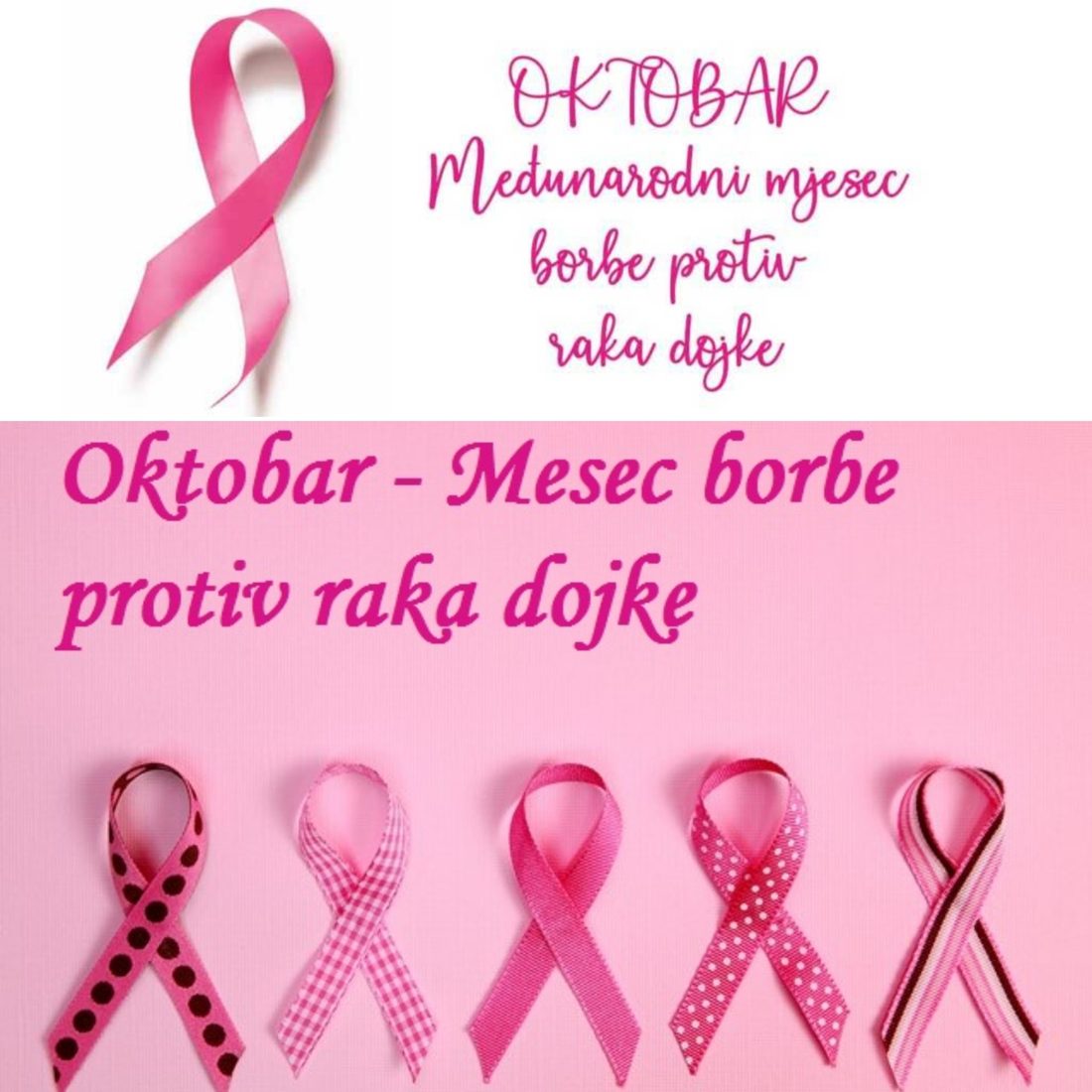 Oktobar — mesec borbe protiv raka dojke
